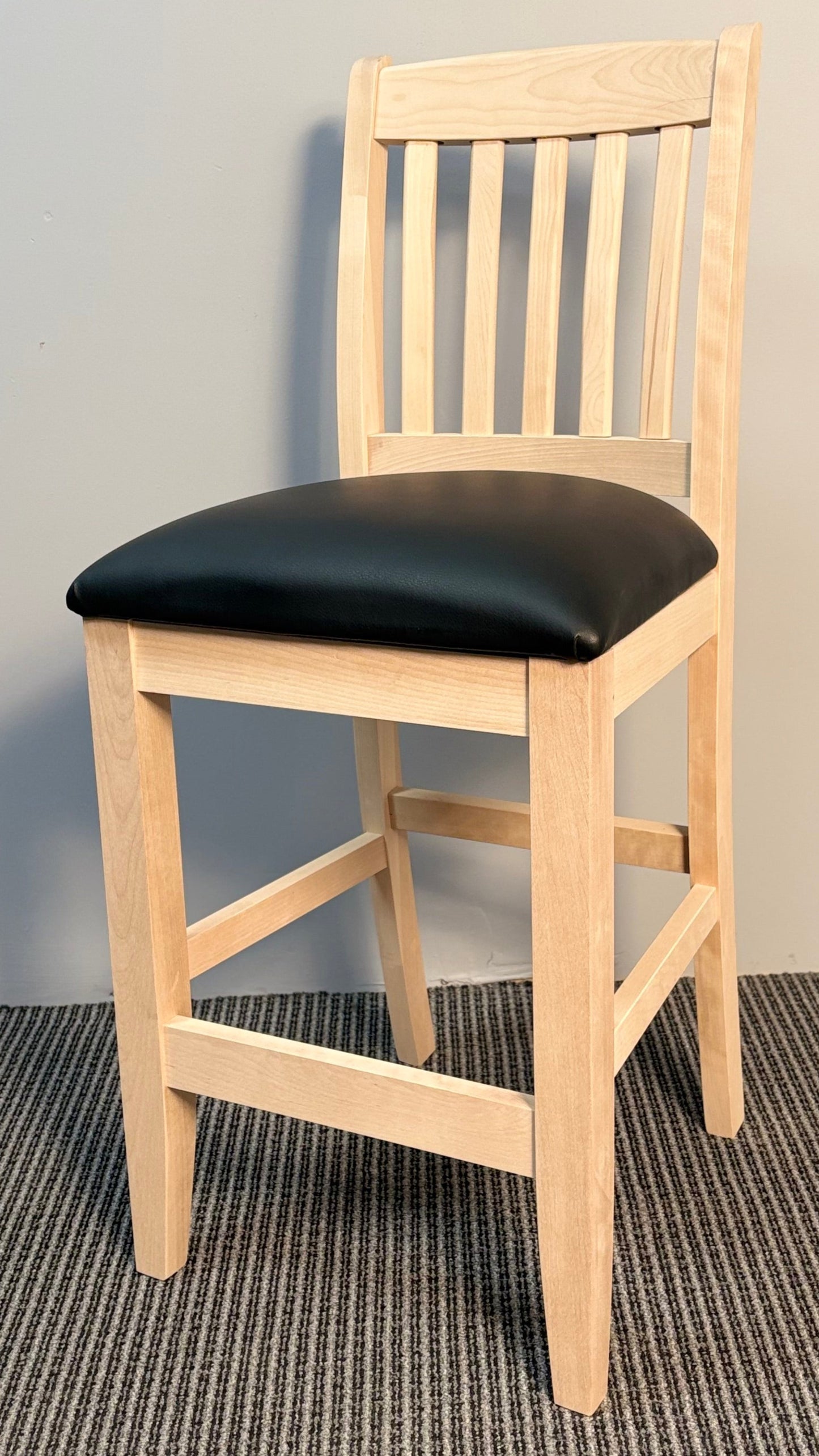 Scholar Smooth Back Upholstered Stool