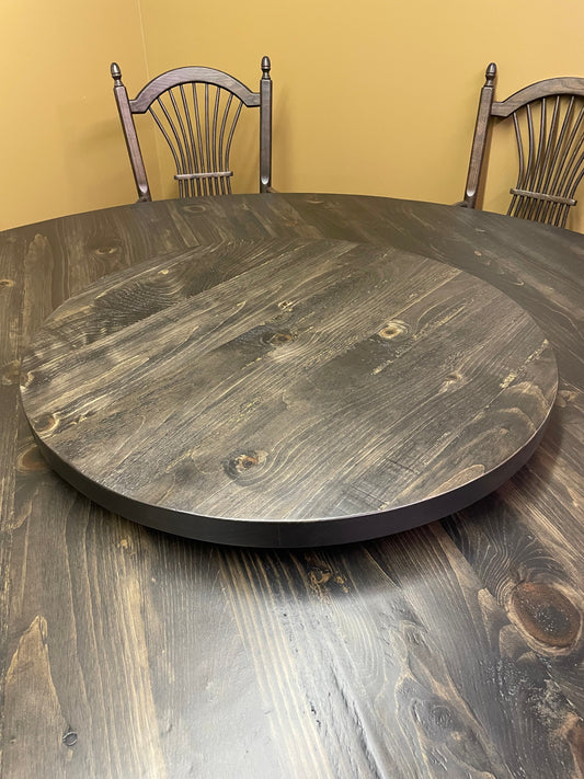 Rustic Pine R994P 30" Lazy Susan in Ebony Finish S-569