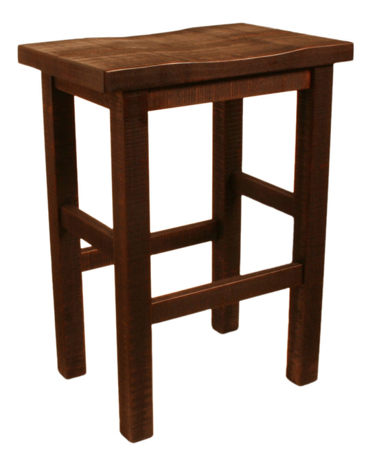 R829 Rustic Saddled Stool 30" - Old Hippy Wood Products 2415-80 Ave, Edmonton, AB